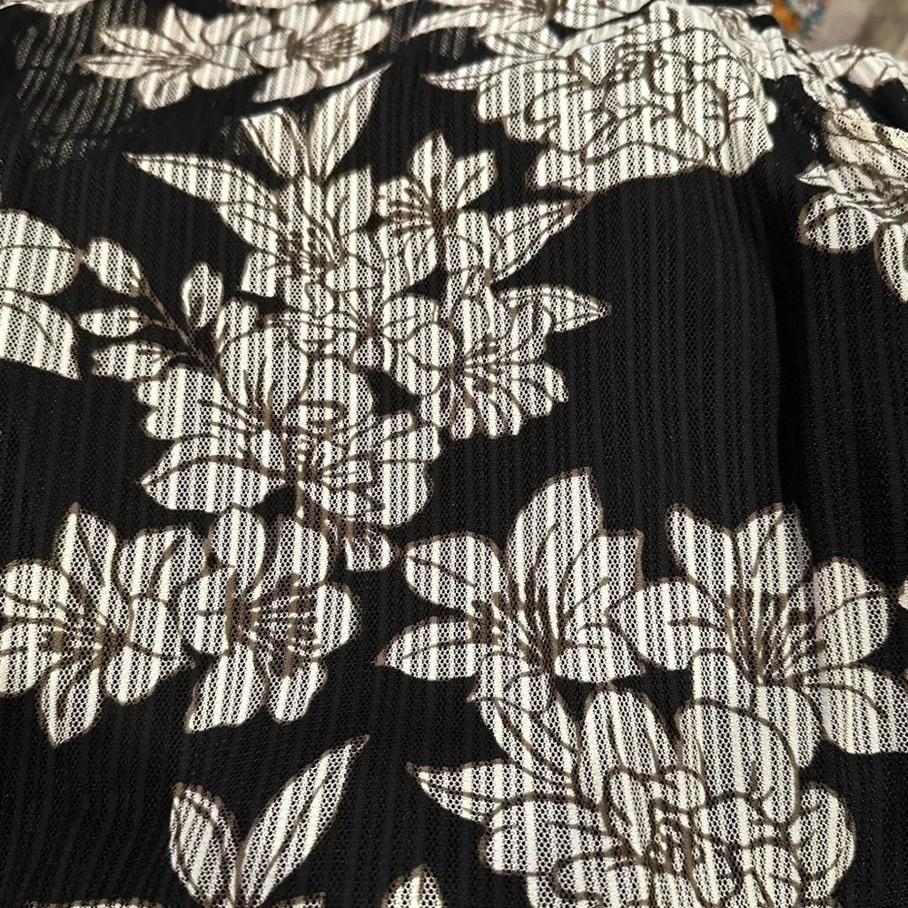 ANTHRO HD IN PARIS MOON RIVER BLACK WHITE MESH DRESS XS